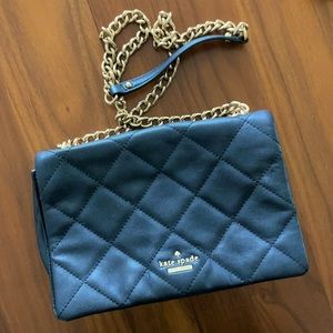 Kate spade black chain link clutch